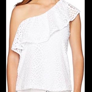 Lilly Pulitzer One Shoulder Lace Tank size S